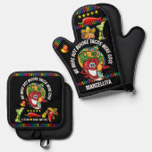 CHILIPEPER HUMOR OVENWANT & PANNENLAP SET (Voorkant / Achterkant)