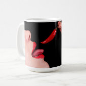 Chilipeper lippen koffiemok (Voorkant links)
