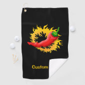 Chilipeper met Vlam Golfhanddoek (Insitu)
