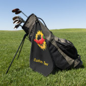 Chilipeper met Vlam Golfhanddoek (Groen)
