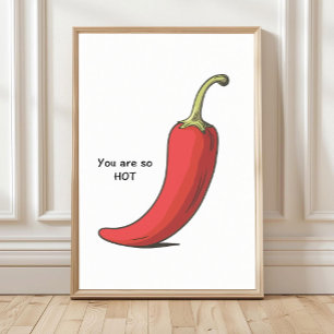 Chilipeper Poster, Keuken Poster, Keuken Muur Poster