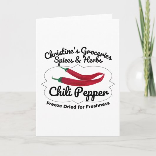 Chilipeper pot. kaart (Voorkant)