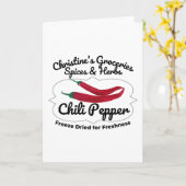 Chilipeper pot. kaart (Gele Bloem)
