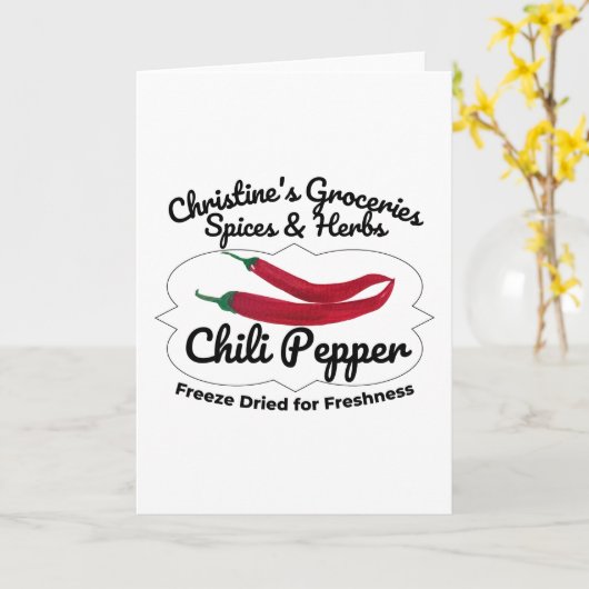 Chilipeper pot. kaart (Gele Bloem)