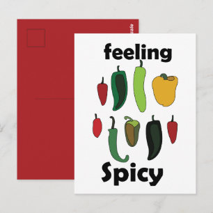 Chilipeper Voelt Spicy Fiesta Feest Briefkaart