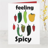 Chilipeper Voelt Spicy Fiesta Feest Kaart (Gele Bloem)