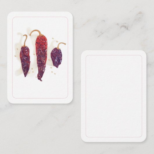 CHILIPEPERS 2.5x3.5 Platte Kaart II Notitiekaartje (Voorkant / Achterkant)