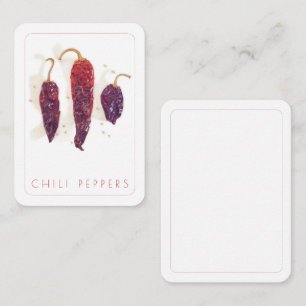 CHILIPEPERS 2.5x3.5 Platte Kaart + Tekst II Notitiekaartje