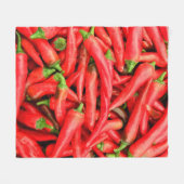 CHILIPEPERS 2 FLEECE DEKEN (Voorkant (Horizontaal))