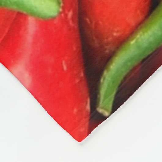 CHILIPEPERS 2 FLEECE DEKEN (Hoek)