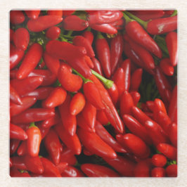 CHILIPEPERS 3 GLAZEN ONDERZETTER