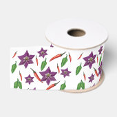 Chilipepers Bloesem Botanisch Grosgrain Lint (Spoel)