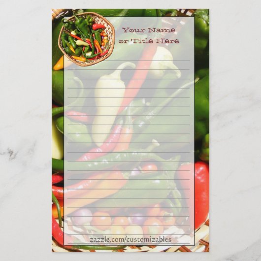 chilipepers briefpapier (Voorkant)