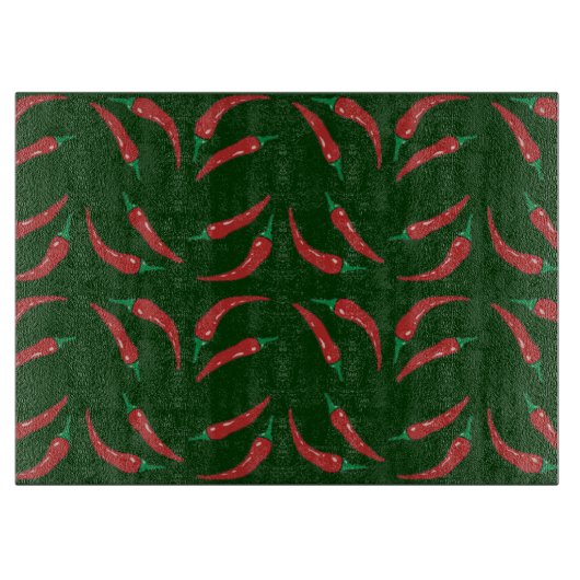 chilipepers patroon snijplank (Voorkant)