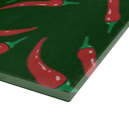 chilipepers patroon snijplank (Hoek)