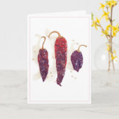 CHILIPEPPERS Wenskaart Kaart (Gele Bloem)