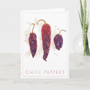 CHILIPEPPERS Wenskaart + Tekst Kaart