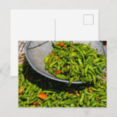 Chili's te koop op de markt briefkaart (Voorkant / Achterkant)