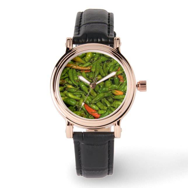 Chili's Te Koop Op Markt Horloge (Voorkant)