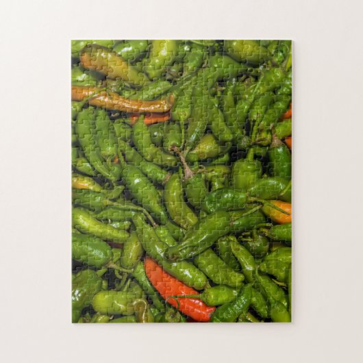 Chili's Te Koop Op Markt Legpuzzel (Verticaal)