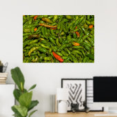 Chili's Te Koop Op Markt Poster (Thuiskantoor)