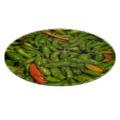 Chili's Te Koop Op Markt Snijplank (Hoek)