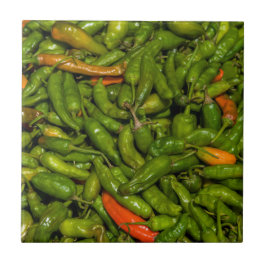 Chili's Te Koop Op Markt Tegeltje