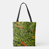 Chili's Te Koop Op Markt Tote Bag (Achterkant)