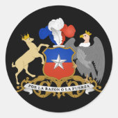 chilisembleem ronde sticker (Voorkant)