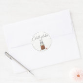 Chilivlokken Ronde Sticker (Envelop)