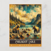 Chilkoot Lake, Alaska | schilderij Briefkaart (Voorkant)