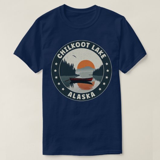 Chilkoot Lake Alaska Sunset T-shirt (Design voorkant)