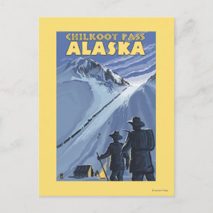 Chilkoot Pass, Alaska Gold Miners Briefkaart