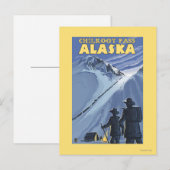 Chilkoot Pass, Alaska Gold Miners Briefkaart (Voorkant / Achterkant)