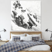 Chilkoot - Yukon Gold Rush 1898 Canvas Afdruk (Insitu (Slaapkamer))