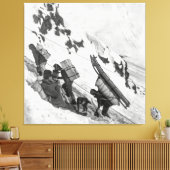 Chilkoot - Yukon Gold Rush 1898 Canvas Afdruk (Insitu (Woonkamer))