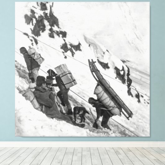 Chilkoot - Yukon Gold Rush 1898 Canvas Afdruk (Insitu (Houten vloer))