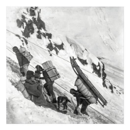 Chilkoot - Yukon Gold Rush 1898 Foto Afdruk (Voorkant)