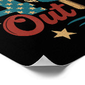 Chill 4th Out - Grappige retro 4 juli ijs Poster (Hoek)