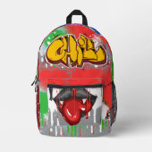 Chill aantrekkelijke vampier bloederige achtergron bedrukte rugzak (Voorkant)