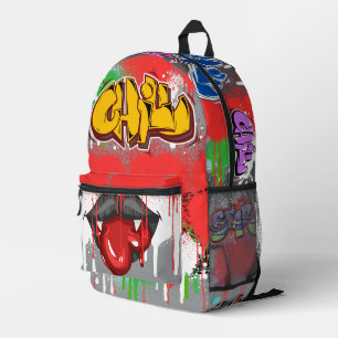 Chill aantrekkelijke vampier bloederige achtergron bedrukte rugzak