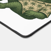 Chill Alligator Poolside Vibe Retro Tiki Cocktail Bureaumat (Hoek)