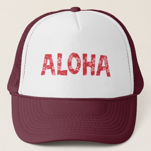 Chill Aloha Floral Pattern Trucker Pet (Voorkant)