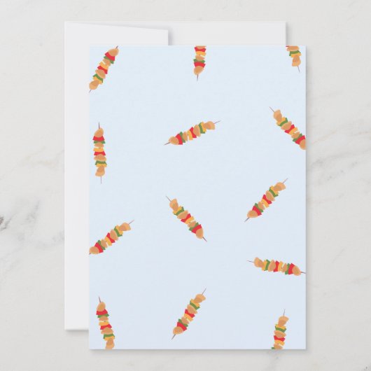 Chill and Grill Barbequefeest Blauw Kaart (Achterkant)