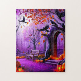 Chill Autumn Vibes met pompoenen en kraaien Legpuzzel