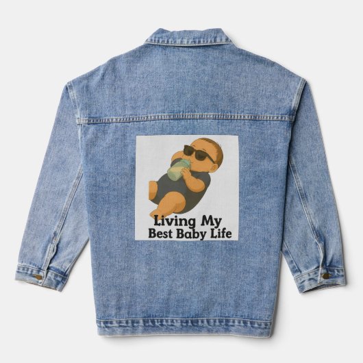 Chill Baby Vibes Denim Jacket (Achterkant)