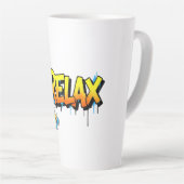 Chill Bart Relax Graffiti Urban Stijl Grafische T- Latte Mok (Rechterhoek)