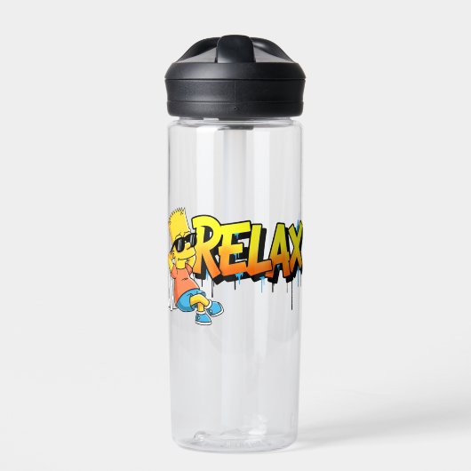 Chill Bart Relax Graffiti Urban Style Grafisch T-s Waterfles (Voorkant)