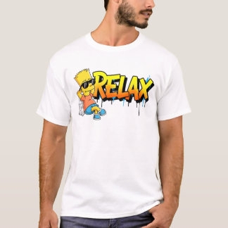 Chill Bart Relax Graffiti Urban Style Graphic Tee T-shirt