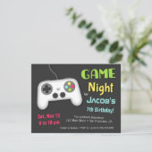 Chill Boys Video Game Night Verjaardagsfeest Kaart (Staand voorkant)